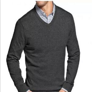 JA John Ashford V-neck Pullover Sweater L Cotton